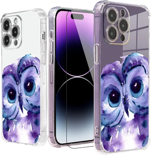 Miniatura 22 de Roemary Buffertech - Funda protectora para iPhone 13 Pro Max con diseño Golden Retriever, diseño de arcoíris con protector de pantalla