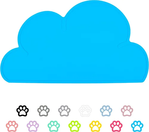 DesignSter Tapete de alimentación para mascotas – Tapete de alimentación para perros y gatos, almohadilla de silicona de nube de grado superior,