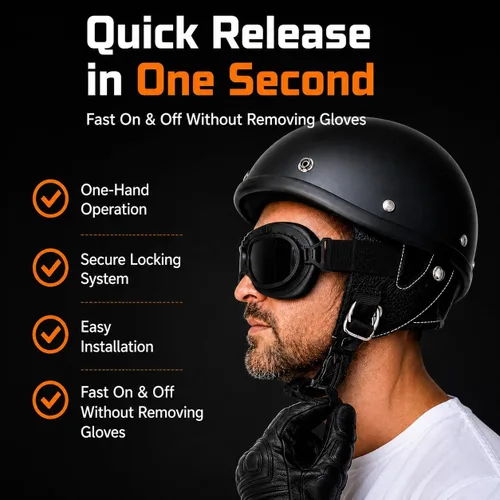 Miniatura 7 de Helmet Quick Release Buckle Kit, Metal Helmet Chin Strap Adapter, Compatible with Classic D-Rings Helmet