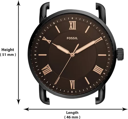 Miniatura 5 de Fossil Copeland - Reloj de cuarzo de acero inoxidable con correa de piel para hombre
