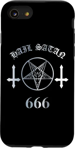 Miniatura 18 de iPhone 16 Upside Down Cross Satanic Pentagram Hail Satan 666 Case