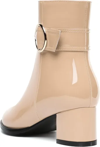 Miniatura 7 de SKYSTERRY Botas altas de tacón bajo grueso y grueso para mujer, con cierre de cremallera, de 2 pulgadas
