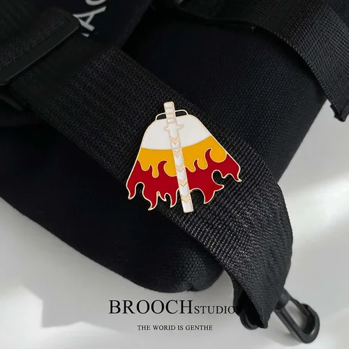 Miniatura 5 de MHTYYDS Demon Slayer Hashibira Inosuke Broche - Kimetsu No Yaiba - Colección de insignias de esmalte de metal, decoración de mochila de regalo