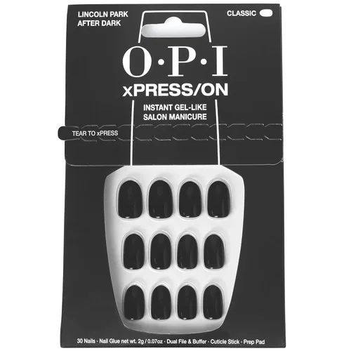 Miniatura 26 de OPI xPRESS/ON Press on Nails Short Round Classic, Long Almond & Coffin Shape Press-On Professional Nail Art Kit Zapatilla de cristal Velvet White