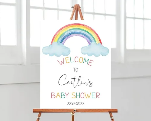 Miniatura 11 de Generic Greenery - Letrero personalizado para baby shower, 12 x 18 pulgadas, plástico, resistente a la intemperie y a la decoloración, letrero