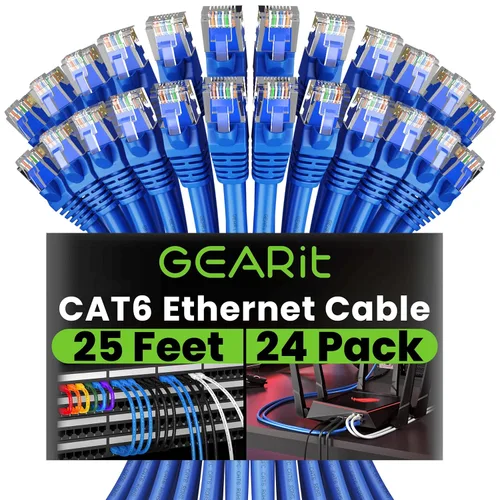 Miniatura 29 de GearIT Cable Ethernet Cat 6 de 1.5 pies y 18 pulgadas (paquete de 24) - Cable de conexión Cat6, cable de conexión Cat 6, cable Cat6, cable Ethernet