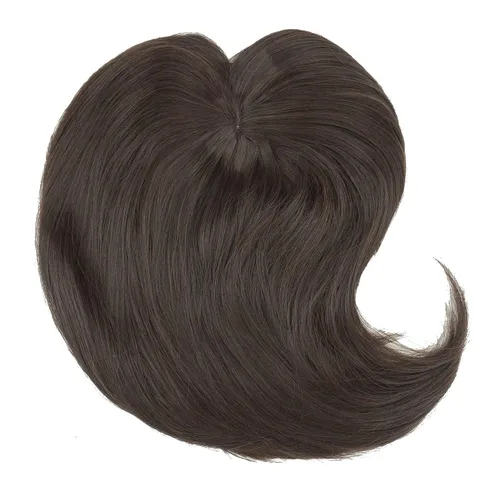Miniatura 2 de IMISSU Extensión larga de clip en la parte superior del cabello fino para pérdida de cabello suave (marrón chocolate)