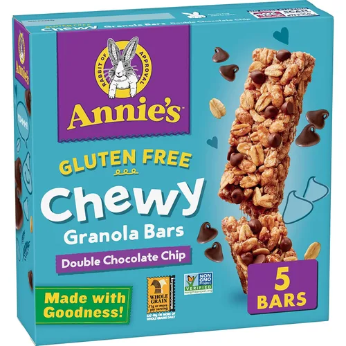 Miniatura 12 de Annie's Barras de granola masticables sin gluten, pastel de cumpleaños, 5 barras, 4.9 onzas