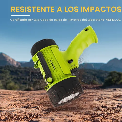 Miniatura 4 de YIERBLUE Linterna recargable de foco con LED de 100,000 lúmenes de alto brillo, luz de punto impermeable IP67 de larga duración, reflector de mano