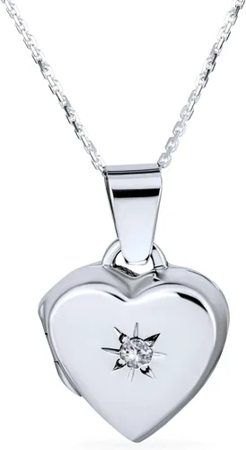 Medallón de fotos personalizado con forma de corazón de imitación de granate rojo con circonita cúbica tallada floral en forma de corazón para