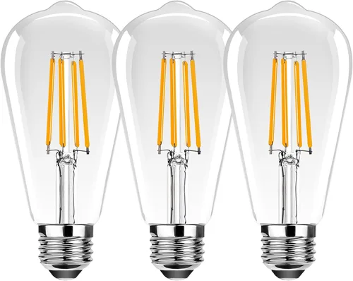 Miniatura 8 de ST19 Bombillas LED Edison vintage, bombilla LED E26 equivalente a 25 W, bombillas de filamento LED vintage, 2.5 W blanco cálido 2200 K, 250 lúmenes