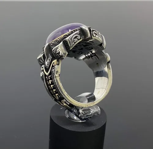 Miniatura 4 de Anillo grande de plata de ley 925 k para hombre