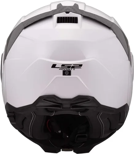Miniatura 5 de LS2 Helmets Advant II - Casco modular de motocicleta con protector solar (blanco brillante, 2XL)