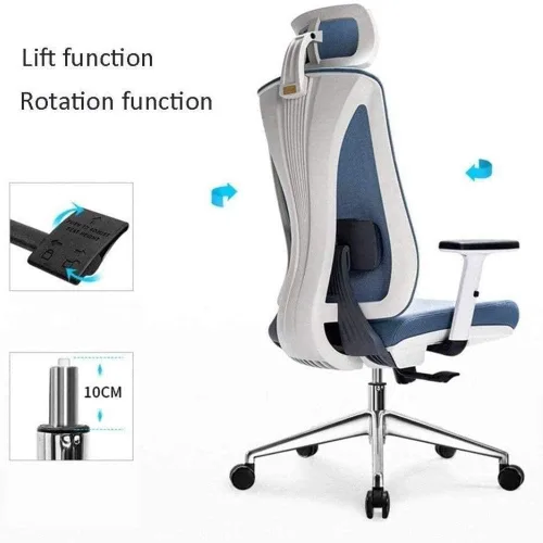 Miniatura 2 de Silla ergonómica para computadora, silla de oficina de ingeniería para el hogar, cómoda silla reclinable para juegos, soporte de cintura (E)