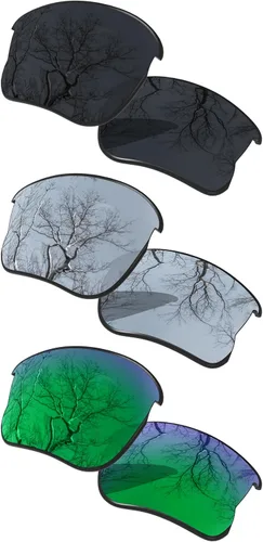 Miniatura 15 de ToughAsNails Juego de 3 lentes polarizadas de repuesto para Oakley Flak Jacket XLJ Pack