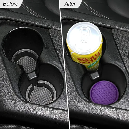 Miniatura 5 de Paquete de 4 portavasos para automóvil, 2.75 pulgadas de diámetro, antideslizante, universal, duradero, adecuado para la mayoría de interiores