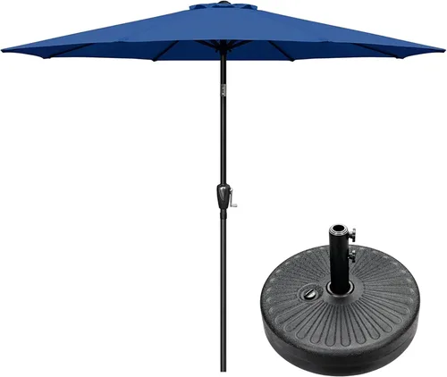 Miniatura 45 de Simple Deluxe - Sombrilla de patio de 7.5 pies para exteriores con botón de inclinación/manivela, 6 varillas robustas para jardín, cubierta, patio