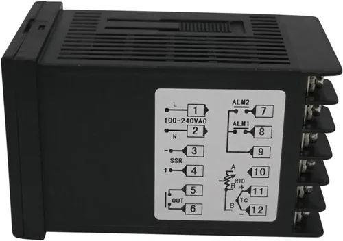Miniatura 6 de 100V-240V pid Digital Temperature Controller Max Temperature Range 1372 Degrees Celsius+Radiator+2M K Thermocouple+Max 40A SSR(HD701)