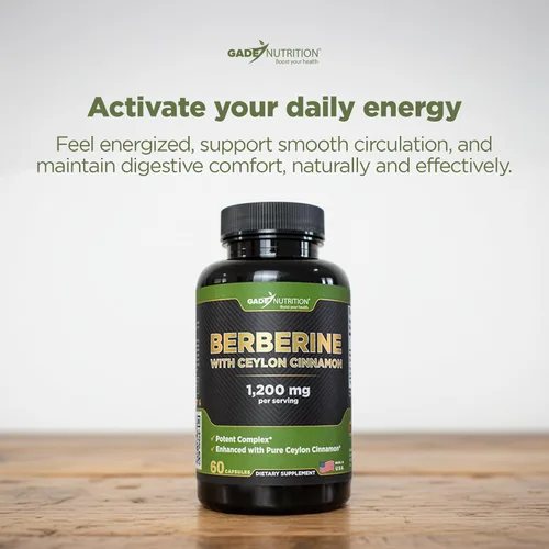 Miniatura 8 de Gade Nutrition Suplemento de berberina con canela de Ceilán Berberina mejor opción con cápsulas de canela de Ceilán Cápsulas vegetales orgánicas
