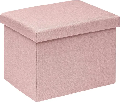 Miniatura 18 de B FSOBEIIALEO Cubo otomano plegable de almacenamiento con piel sintética para sala de estar, dormitorio, oficina en casa, reposapiés de Negro