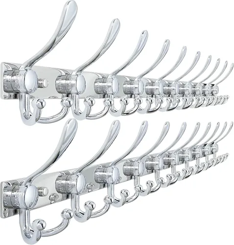 Miniatura 28 de Dseap - Perchero para montaje en pared, base resistente calibre 12 vs Flimsy de 0.039 pulgadas, ganchos sólidos antidesgarros, montaje en perno