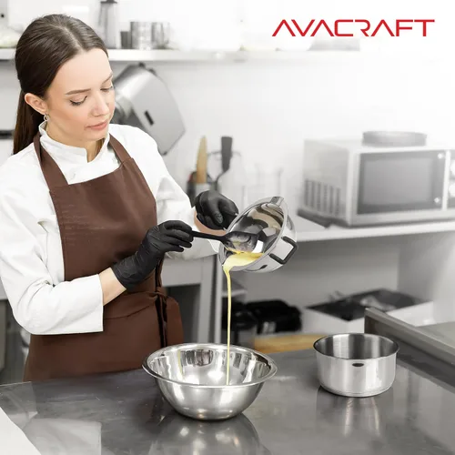 Miniatura 7 de AVACRAFT Olla doble de acero inoxidable 18/8 con olla de acero inoxidable y espátula de silicona, juego de caldera doble para derretir chocolate