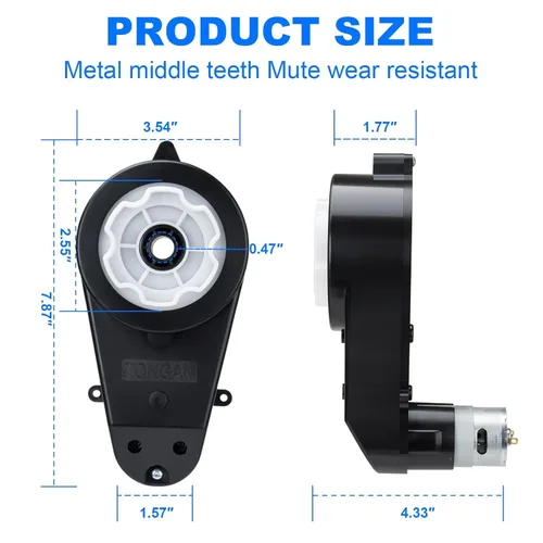 Miniatura 2 de Repuesto de caja de cambios de motor de ruedas alimentadas de 12 V, 2 piezas, RS550, 40000 RPM, juego de actualización de alta velocidad compatible