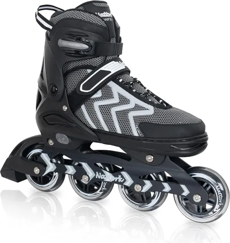 Miniatura 9 de Patines en línea Nattork ajustables para adultos y adolescentes, patines con cuchillas para interior y exterior para niños, principiantes Verde