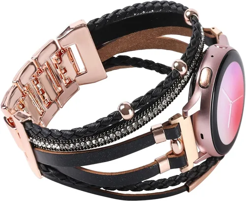 Miniatura 12 de Correas de cuero elegantes compatibles con Samsung Galaxy Watch 7 6 5 4 1.575 in 1.732 in/Watch 6 4 Classic Band 1.654 in 1.811 in 1.693 in 1.850