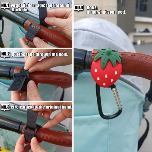 Miniatura 6 de Ganchos para cochecito de bebé para colgar bolsas y compras, prácticos accesorios para cochecito de bebé, ganchos para bolsas de mamá