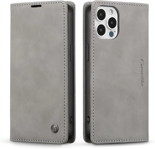Miniatura 66 de QLTYPRI Para iPhone Air Case Wallet Con Tarjetero, Vintage PU Cuero Kickstand Cierre Magnético A Prueba De Golpes Folio Libro Funda Para IPhone 17