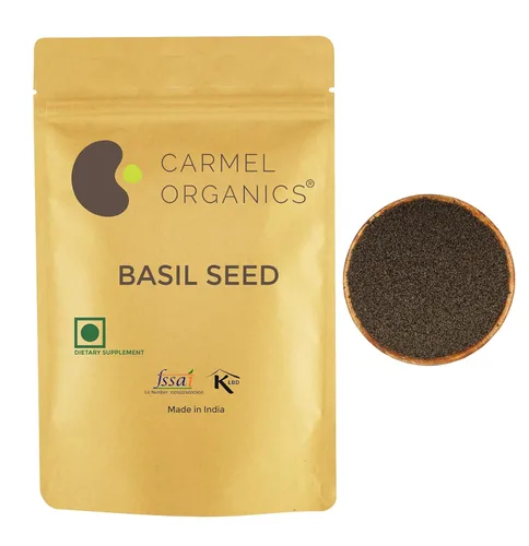 Miniatura 8 de Semillas de lino orgánicas enteras de 8 onzas o 8.01 oz (0.5 libras) Sin OMG Kosher Certificado orgánico USDA Por Carmel Organics Semillas