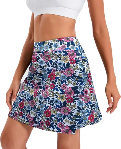 Miniatura 4 de Oyamiki - Falda pantalón deportiva para mujer, diseño ligero ideal para tenis, correr, entrenamiento, deporte y golf