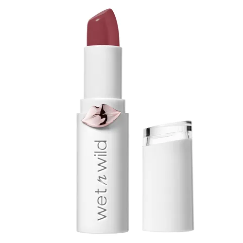 wet n wild Mega Last High-Shine Lipstick Lip Color, Infundido con Aceites de Semillas Para un Color Cremoso Nutritivo de Alto Brillo, Construible y