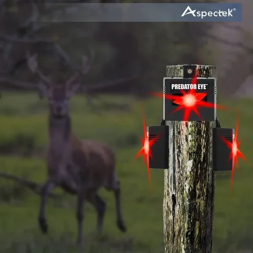 Miniatura 7 de Predator Eye–Aspectek–Ahuyentador nocturno de animales a energía solar, 2 unidades, resistente al agua, control de animales, animales nocturnos, uso