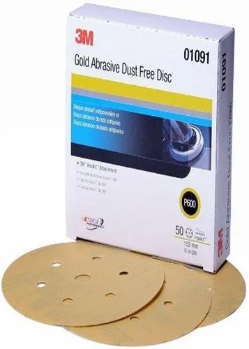 Miniatura 10 de 912 Hookit disco de arena P5A de 3" color oro de 3M, P400, 6, Dorado
