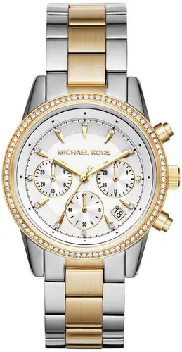Miniatura 14 de Michael Kors Bryant - Reloj cronógrafo para mujer de acero inoxidable y cristal pavé