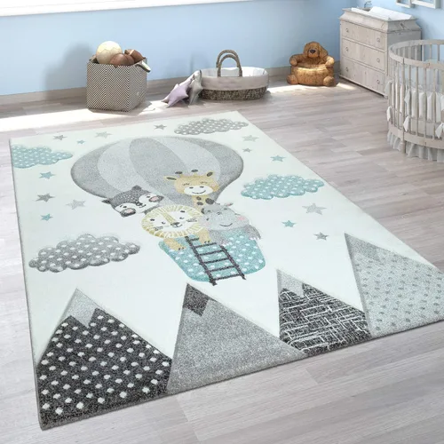 Miniatura 14 de Alfombra para niños Paco Home con animales felices del jungle en verde, Tamaño: 2,01 x 2,89 metros (6'7" x 9'6")