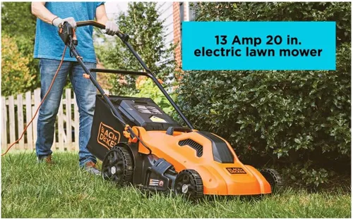 Miniatura 16 de BLACK+DECKER Cortacésped eléctrico con cable, 13 amperios, plataforma de corte de 20 pulgadas, ajuste de altura de 6 ajustes, almacenamiento