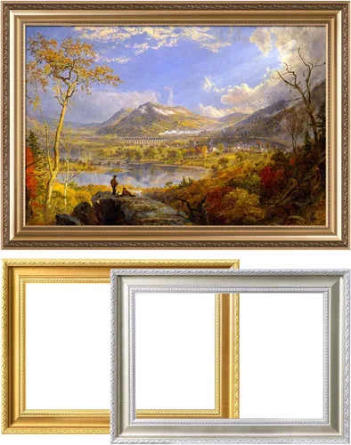 Miniatura 26 de DECORARTS - Impresiones de Giclee de Lirios de Agua de Claude Monet, Arte de Pared Enmarcado con Marco de Madera Maciza, Decoración de Jardín