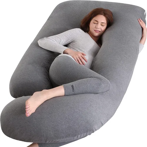 Miniatura 16 de BATTOP Almohada de embarazo para dormir, almohada de maternidad de cuerpo completo con funda extraíble lavable, soporte para espalda, caderas