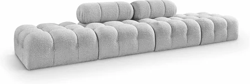 Miniatura 35 de Meridian Furniture 611Cream-S68A Colección Ames Moderno Sofá modular contemporáneo con tela de boucle color crema, modular para crear