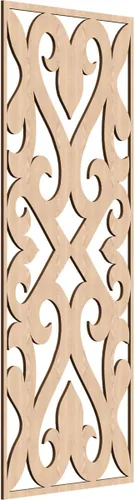 Miniatura 129 de Keene Paneles de pared decorativos de madera con calado, 9 3/8 pulgadas de ancho x 24 3/8 pulgadas de alto x 1/4 de alto, roble rojo rojo (Red Oak)