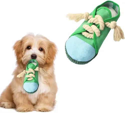 Miniatura 13 de vocheer Juguete masticable para perros, juguetes para perros para mantenerlos ocupados, zapatos de dentición duraderos, juguete interactivo Naranja