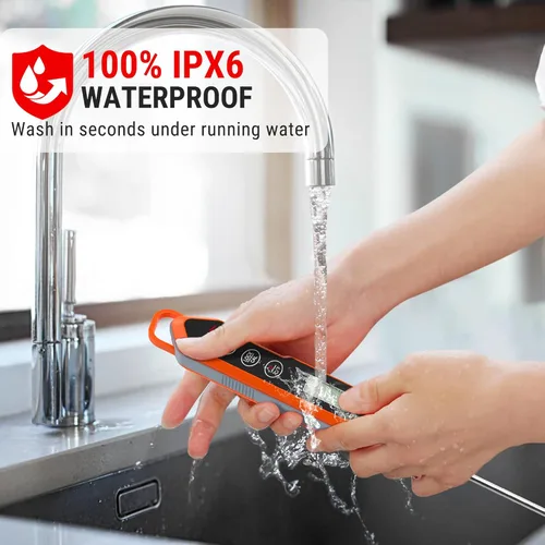 Miniatura 5 de ThermoPro TP15H - Termómetro de alimentos resistente al agua de lectura instantánea para cocinar, sonda de termómetro de carne digital
