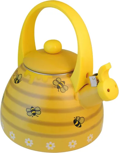 Miniatura 14 de UP ware - Hervidor de té silbante esmaltado en acero, tetera para estufa (1.6 cuartos de galón, manzana)