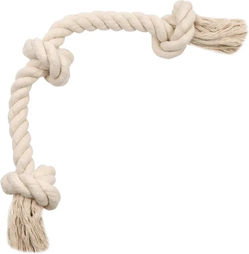 Miniatura 8 de Barida Pet Supplies - Cuerda de algodón 100% natural para perros, juguetes masticables de algodón blanco de primera calidad, cuerdas masticables