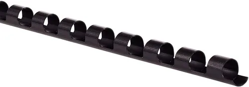 Miniatura 18 de GBC Espinas de encuadernación/espirales/bobinas, 3/8" de diámetro, capacidad de 55 hojas, CombBind, negro, paquete de 25 (4090022)