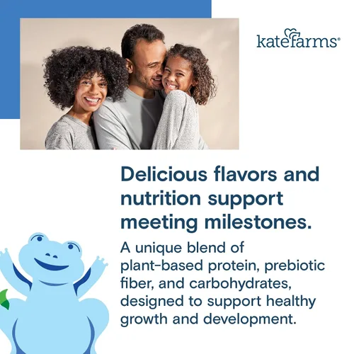 Miniatura 5 de KATE FARMS - Batido de nutrición pediátrica orgánica de chocolate alto en calorías 1.2, 12g de proteína, 27 vitaminas y minerales, reemplazo