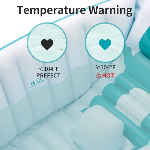 Miniatura 5 de Bañera Inflable para Bebé Portátil Plegable Mini Piscina de Viaje Ayuda a los Bebés en la Transición a Bañera para Niños Pequeños (Azul)